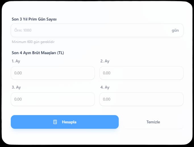 İşsizlik Maaşı Hesaplama